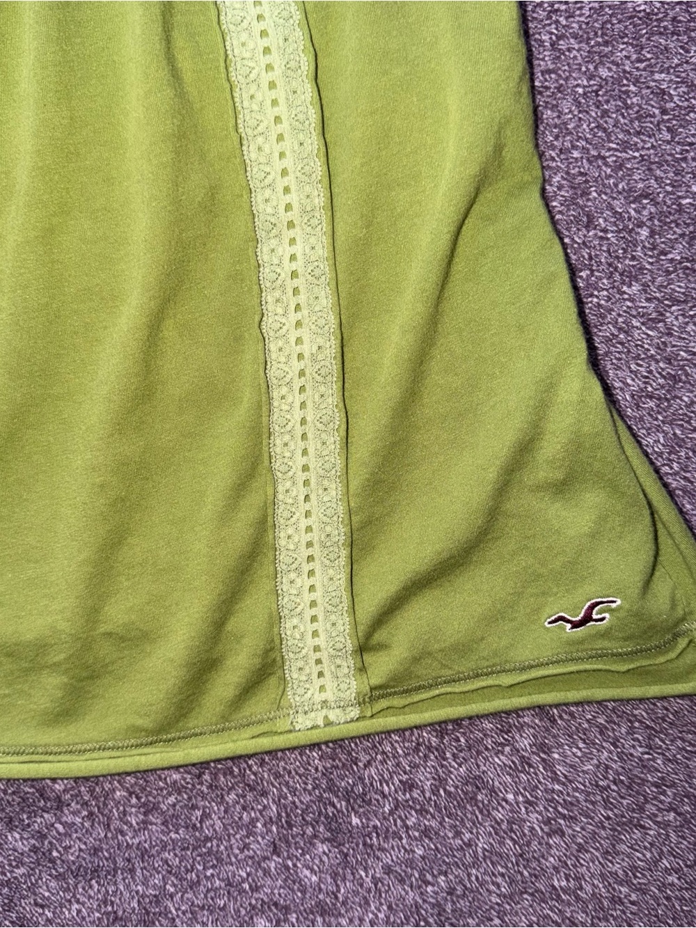 Vintage Y2K Hollister 2000s Lace Trim Babydoll Tank Top - Picture 8 of 12